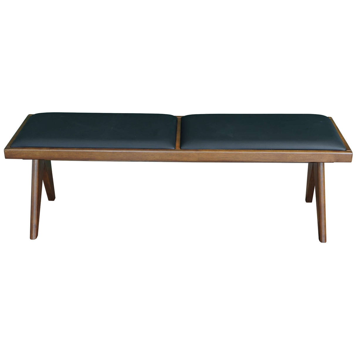 Keira Black Vegan Leather Bench from Ashcroft Furniture - Luna Furniture