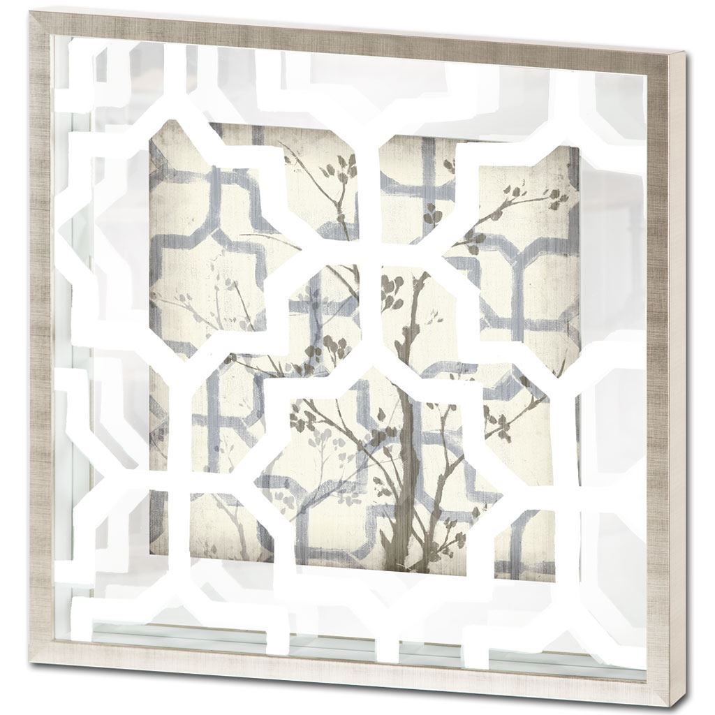 Silhouette & Pattern VI (MC) Jennifer Goldberger Hand Embelished Framed Art Print Matted under Glass from Mercana - Luna Furniture