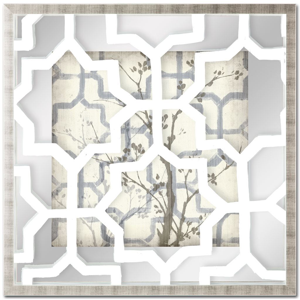 Silhouette & Pattern VI (MC) Jennifer Goldberger Hand Embelished Framed Art Print Matted under Glass from Mercana - Luna Furniture