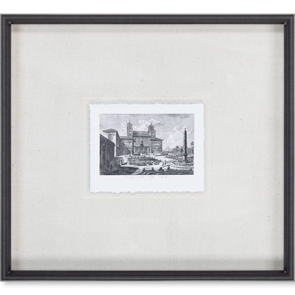 Veduta della Villa Medici (MC) by Piranesi a Framed Art Print Matted under Glass from Mercana - Luna Furniture