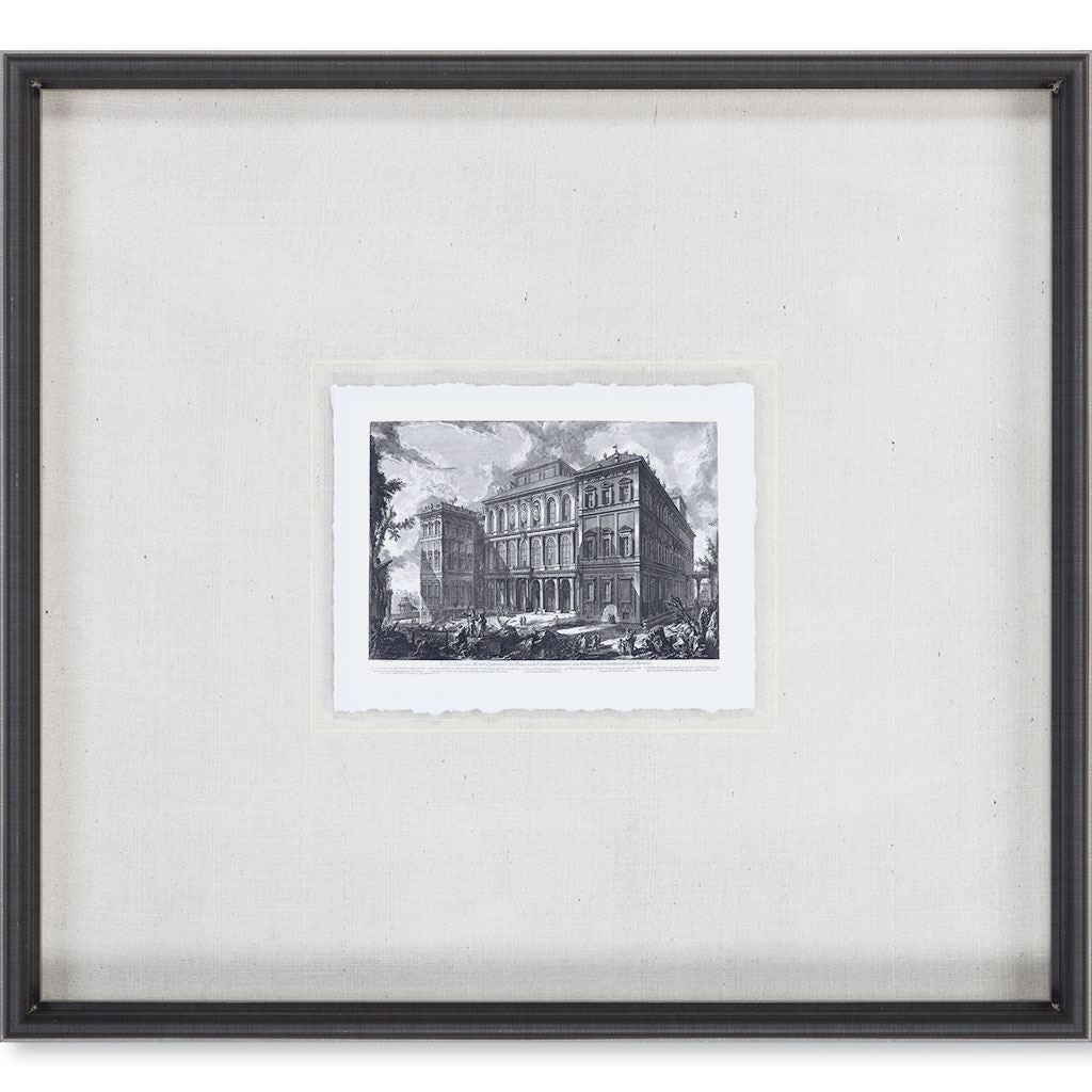 Veduta sul Monte Quirinale (MC) by Piranesi a Framed Art Print Matted under Glass from Mercana - Luna Furniture