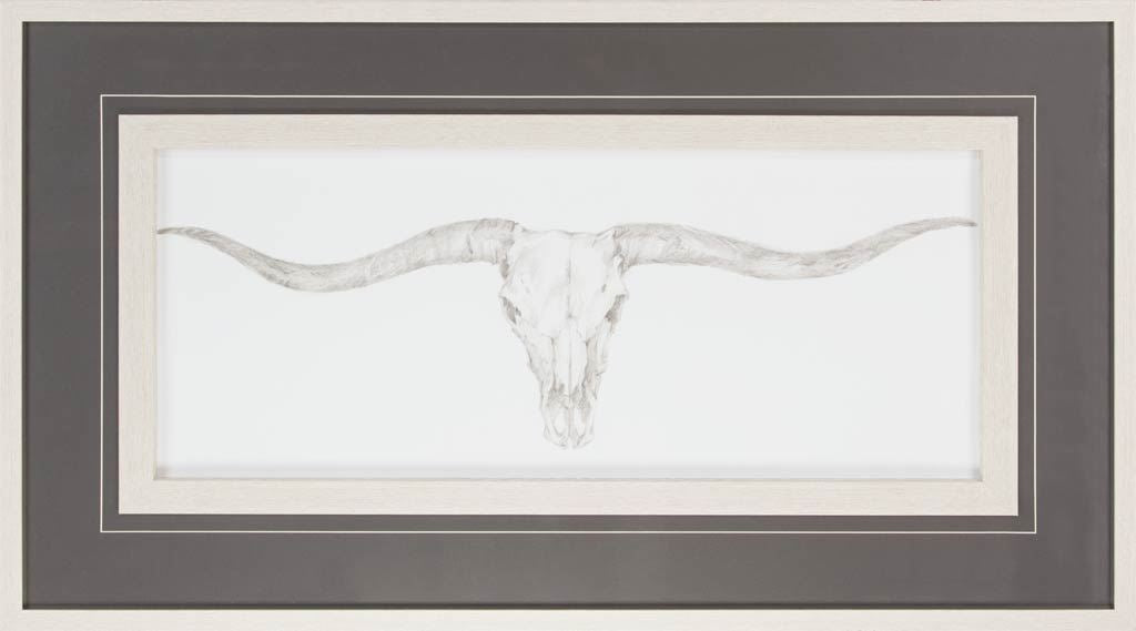 Western Skull Mount III by Harper a Framed Art Print Matted under Glass from Mercana - Luna Furniture
