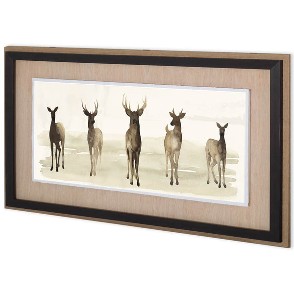 Deer Line I by Grace Popp a Framed Art Print Matted under Glass