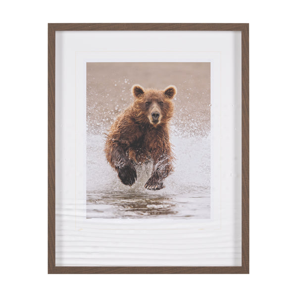 Custom Bears at Play II (MC) by PH Burchett Hand Embellished Framed Photo Art Print Matted under Gla
