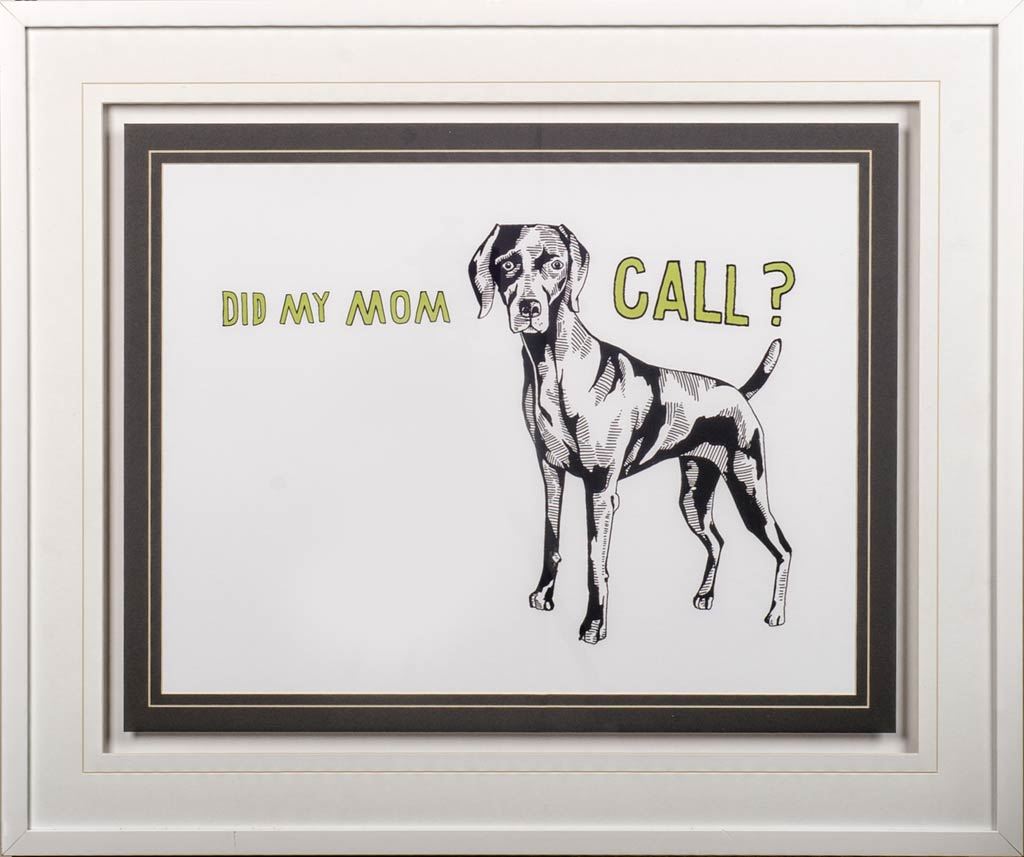 Weimaraner by Marie, Natasha a Framed Art Print Matted under Glass from Mercana - Luna Furniture