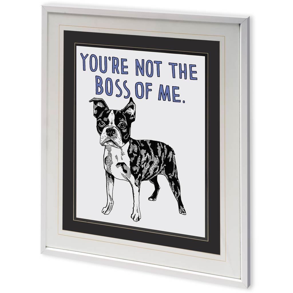 Boston Terrier by Natasha Marie a Framed Art Print Matted under Glass from Mercana - Luna Furniture