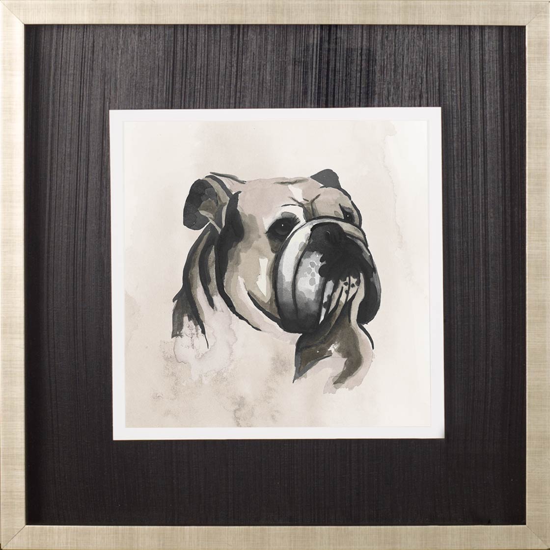 Small Inked Dogs III by Grace Popp a Hand Embellished Textured Framed Art Print Matted under Glass from Mercana - Luna Furniture