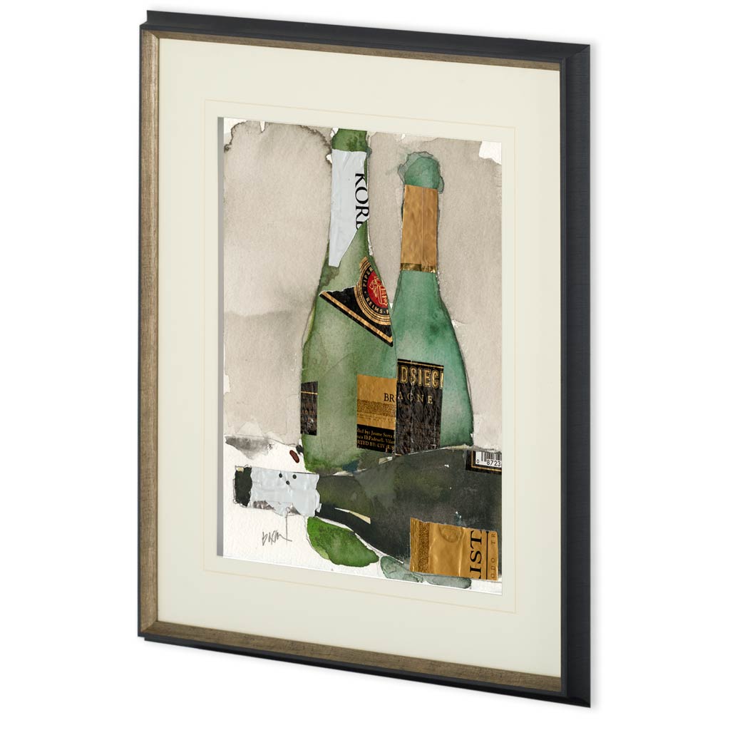 After the Bubbly II by Samuel Dixon a Hand Embellished Textured Framed Art Print Matted under Glass from Mercana - Luna Furniture