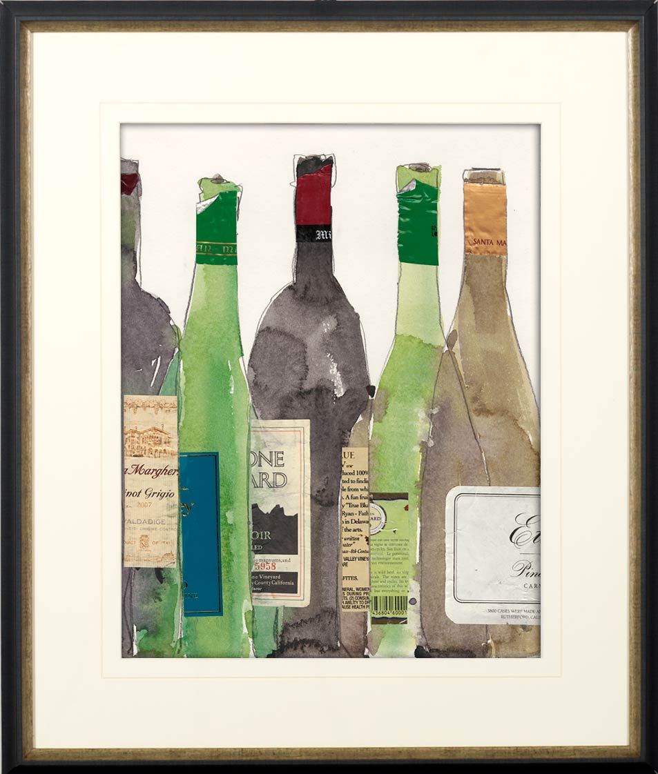 Dinner Party I by Samuel Dixon a Hand Embellished Textured Framed Art Print Matted under Glass from Mercana - Luna Furniture