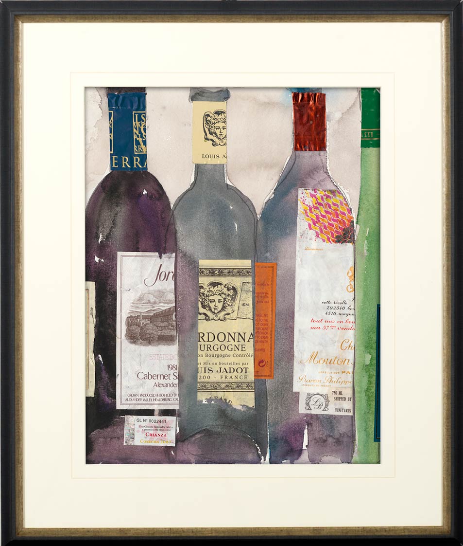 Dinner Party III by Samuel Dixon a Hand Embellished Textured Framed Art Print Matted under Glass from Mercana - Luna Furniture
