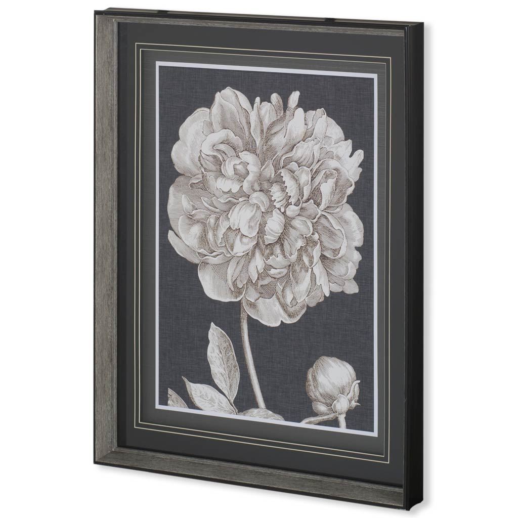 Dramatic Peony I by Vision Studio a Hand Embellished Textured Framed Art Print Matted under Glass from Mercana - Luna Furniture