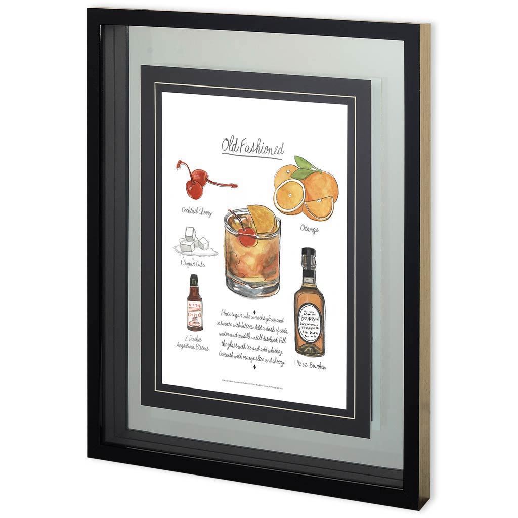 Classic Cocktail - Old Fashioned by Mercana Studio a Framed Art Print Matted under Glass from Mercana - Luna Furniture