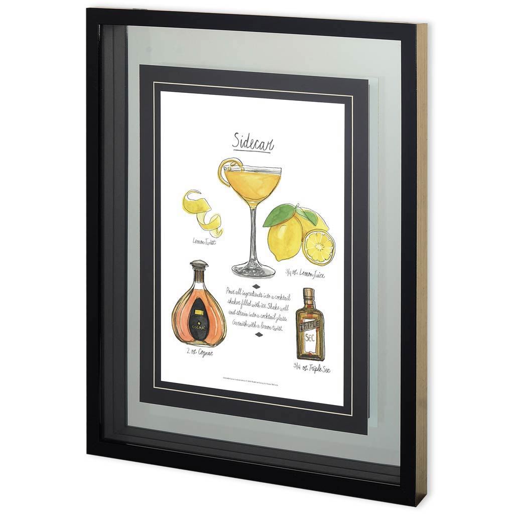 Classic Cocktail - Sidecar by Naomi McCavitt a Framed Art Print Matted under Glass from Mercana - Luna Furniture