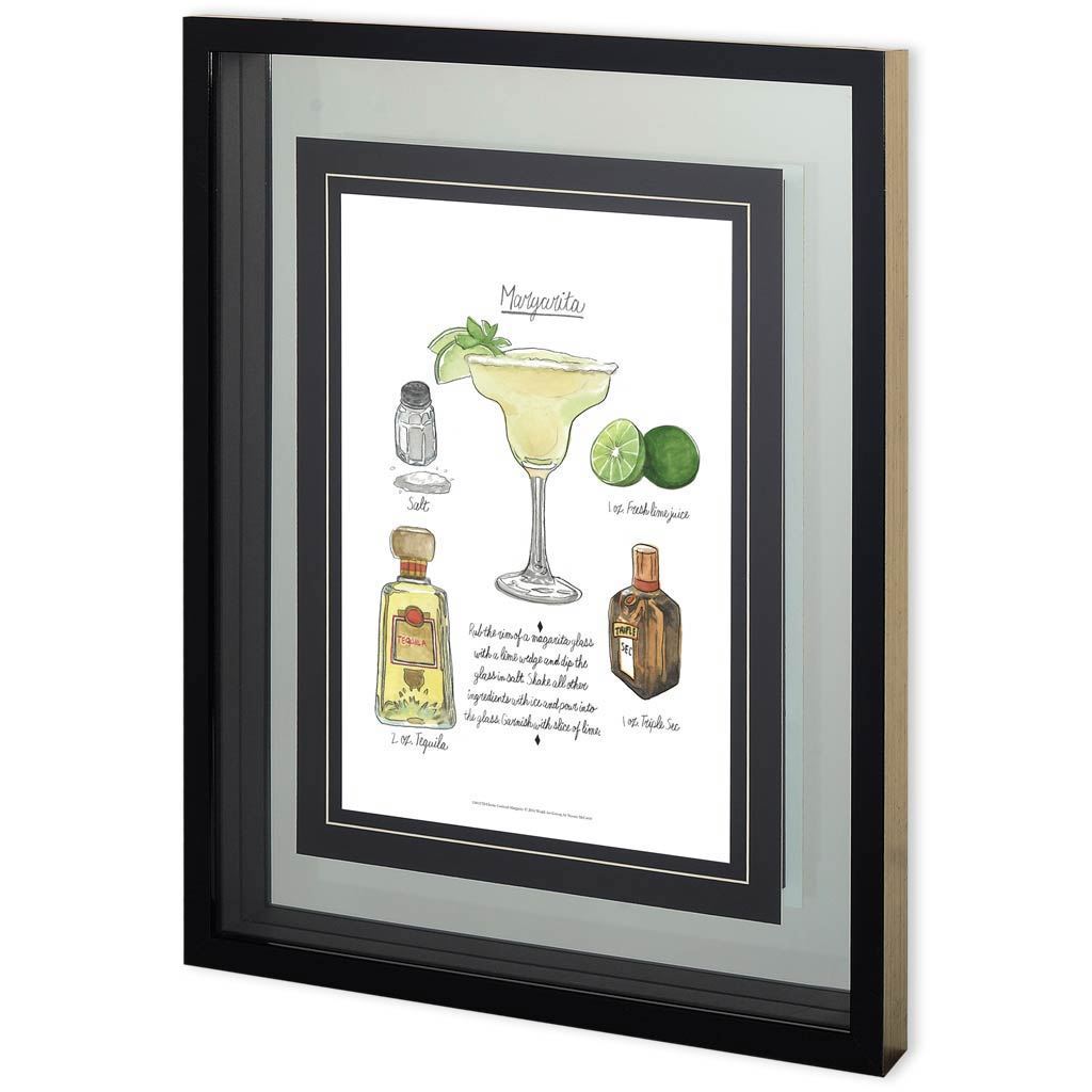 Classic Cocktail - Margarita by Naomi McCavitt a Framed Art Print Matted under Glass from Mercana - Luna Furniture