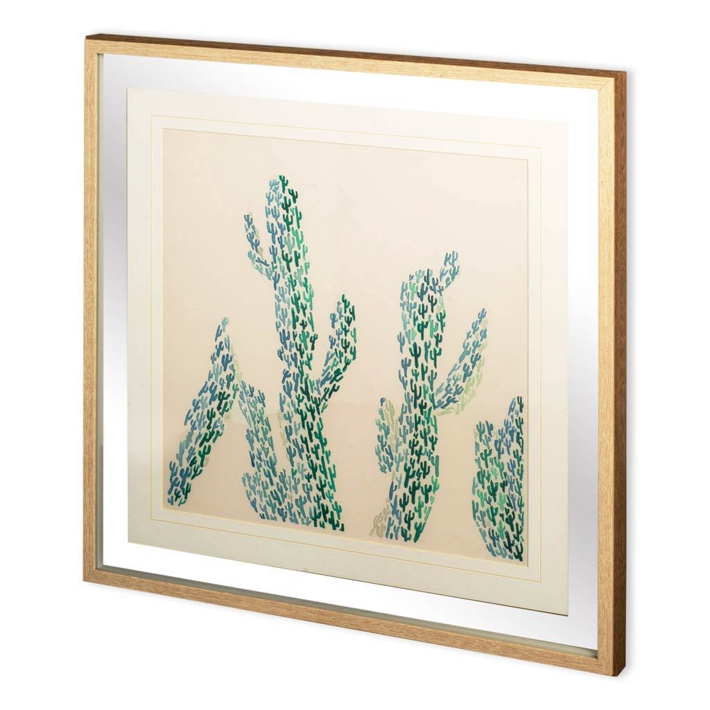 Cactus Maze I by PanPan a Framed Art Print Matted under Glass from Mercana - Luna Furniture