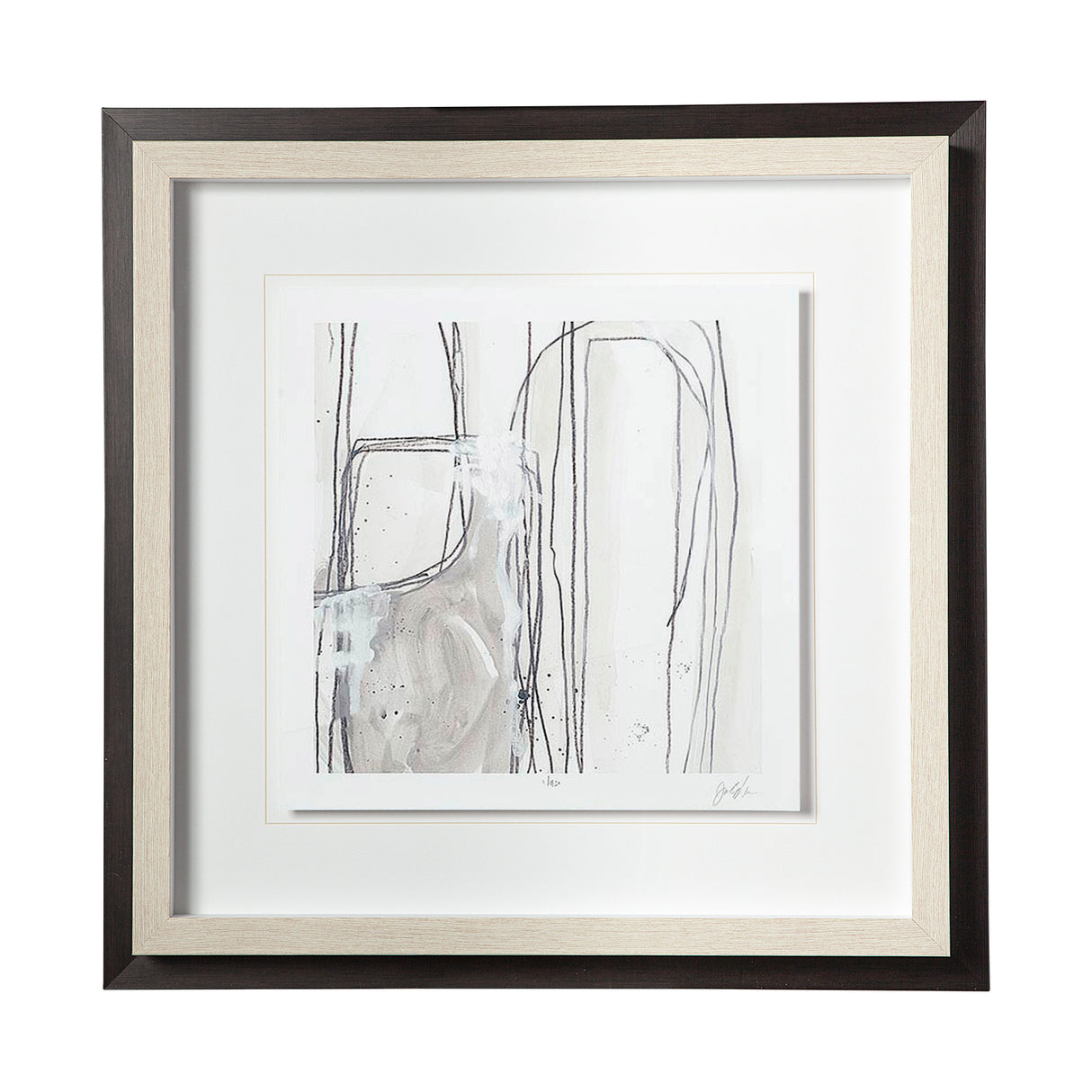 Custom Abstract Logic I by June Vess a Framed Art Print Matted under Glass from Mercana - Luna Furniture