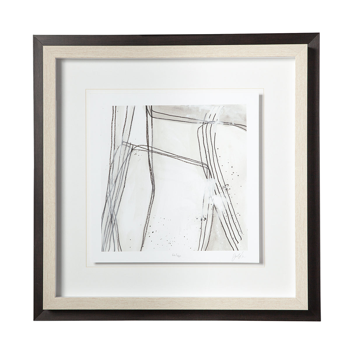 Custom Abstract Logic II by June Vess a Framed Art Print Matted under Glass from Mercana - Luna Furniture