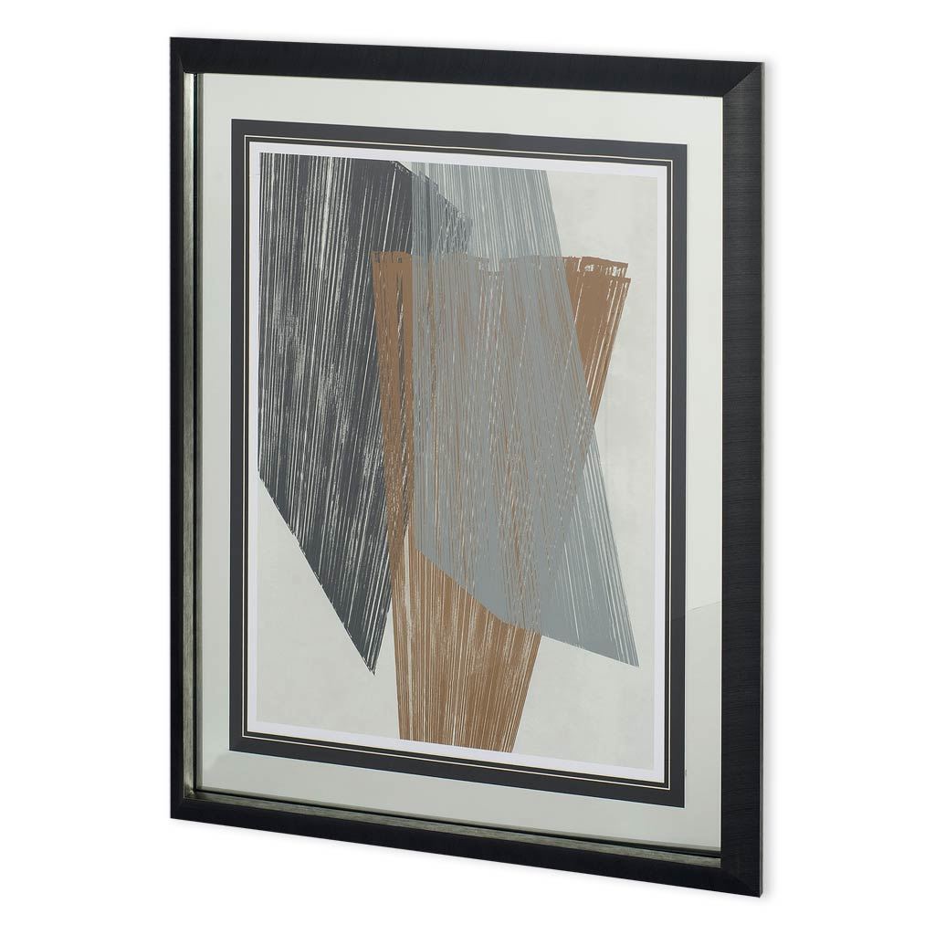 Triangle Stripes I by Jennifer Goldberger a Framed Art Print Matted under Glass from Mercana - Luna Furniture