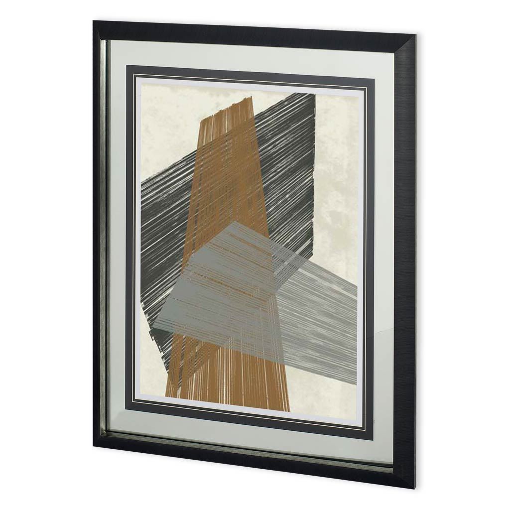 Triangle Stripes II by Jennifer Goldberger a Framed Art Print Matted under Glass from Mercana - Luna Furniture