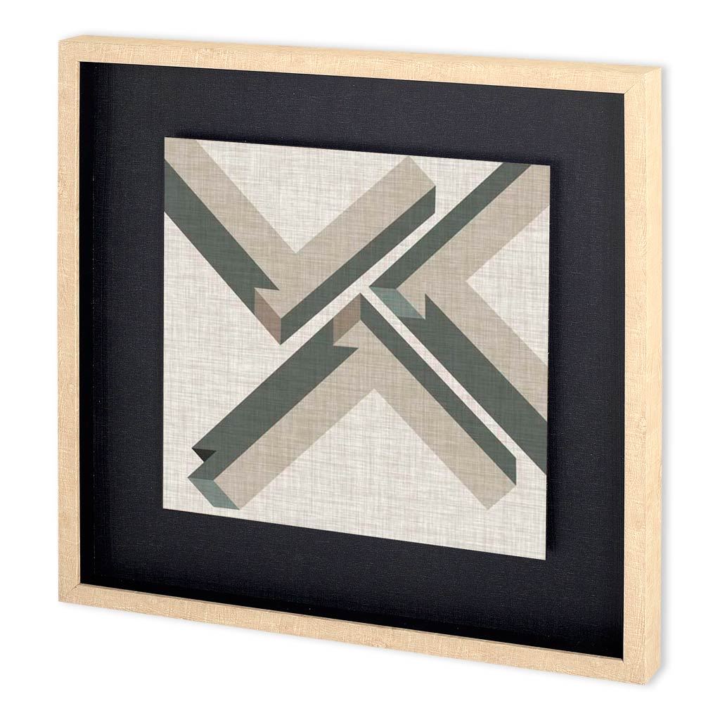 Geometric Perspective IV by June Vess a Hand Embellished Textured Framed Decograph Art Print from Mercana - Luna Furniture