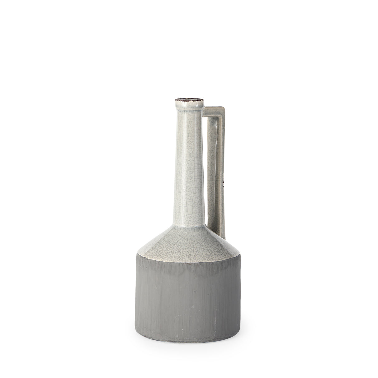 Burton 14.2H Medium Two Tone Gray Ceramic Jug Vase from Mercana - Luna Furniture