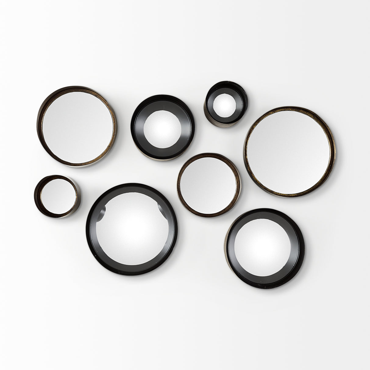 Aromaticum Set of 8 Brown Metal Mirrors from Mercana - Luna Furniture