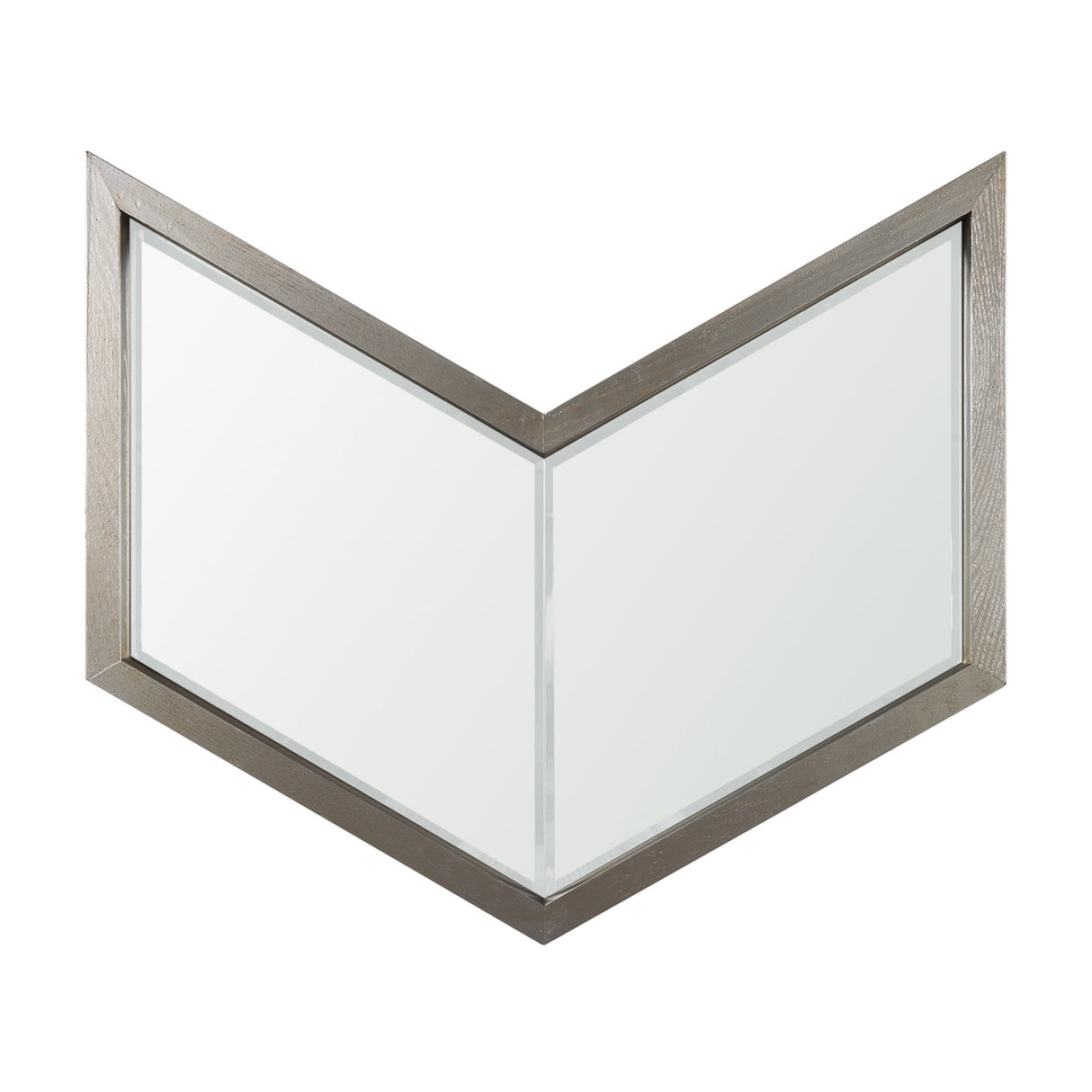 Chevren 26 x 22 Silver Wood Frame Mirror from Mercana - Luna Furniture