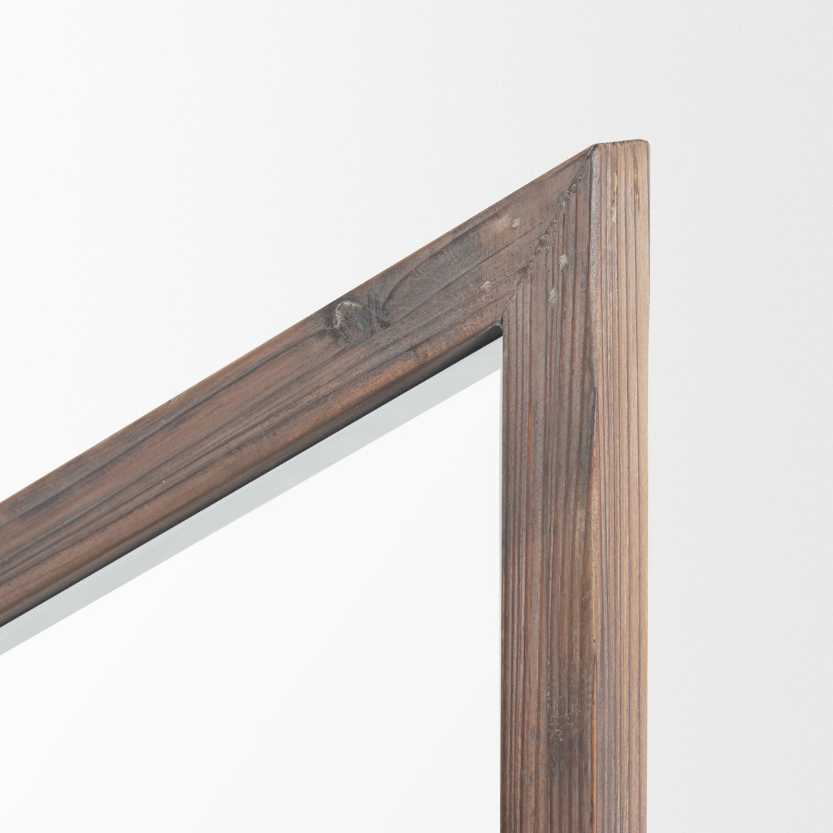 Chevren 26 x 22 Medium Brown Wood Frame Mirror from Mercana - Luna Furniture