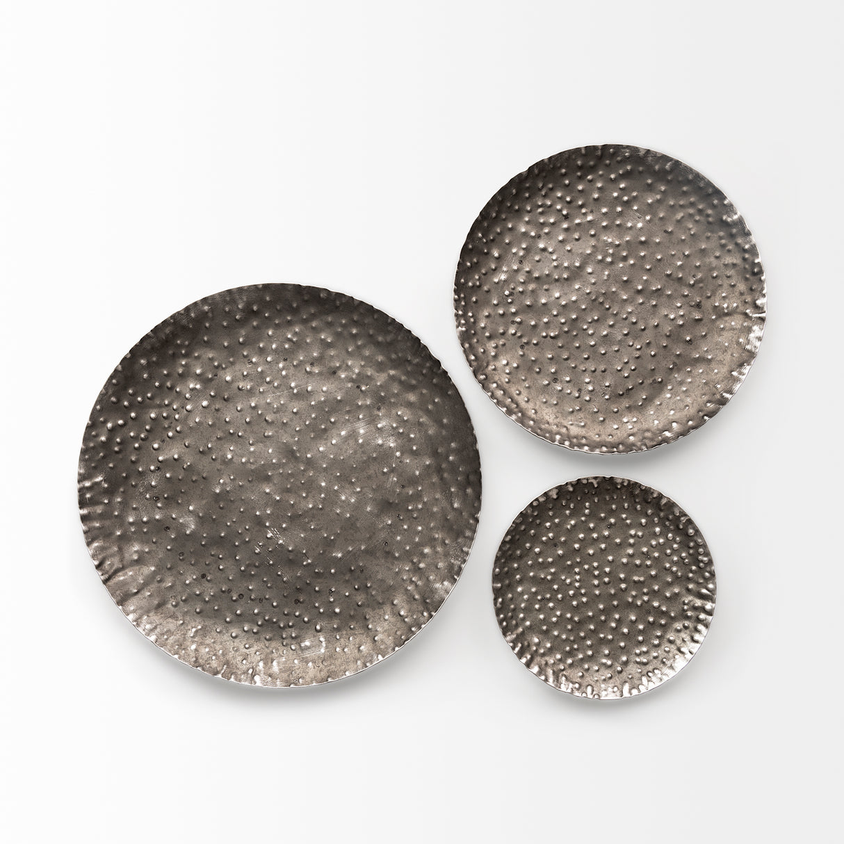 Lanx Set of 3 Decorative Black/Grey Metal Plates from Mercana - Luna Furniture