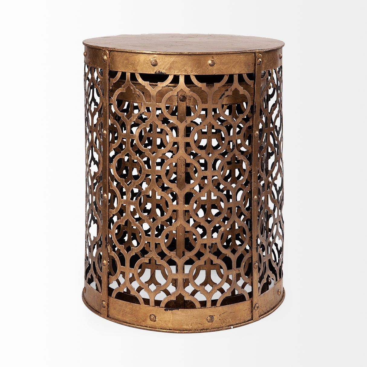 Rudebekia (Set of 2) 16L x 16W Gold Round Metal Accent Tables from Mercana - Luna Furniture