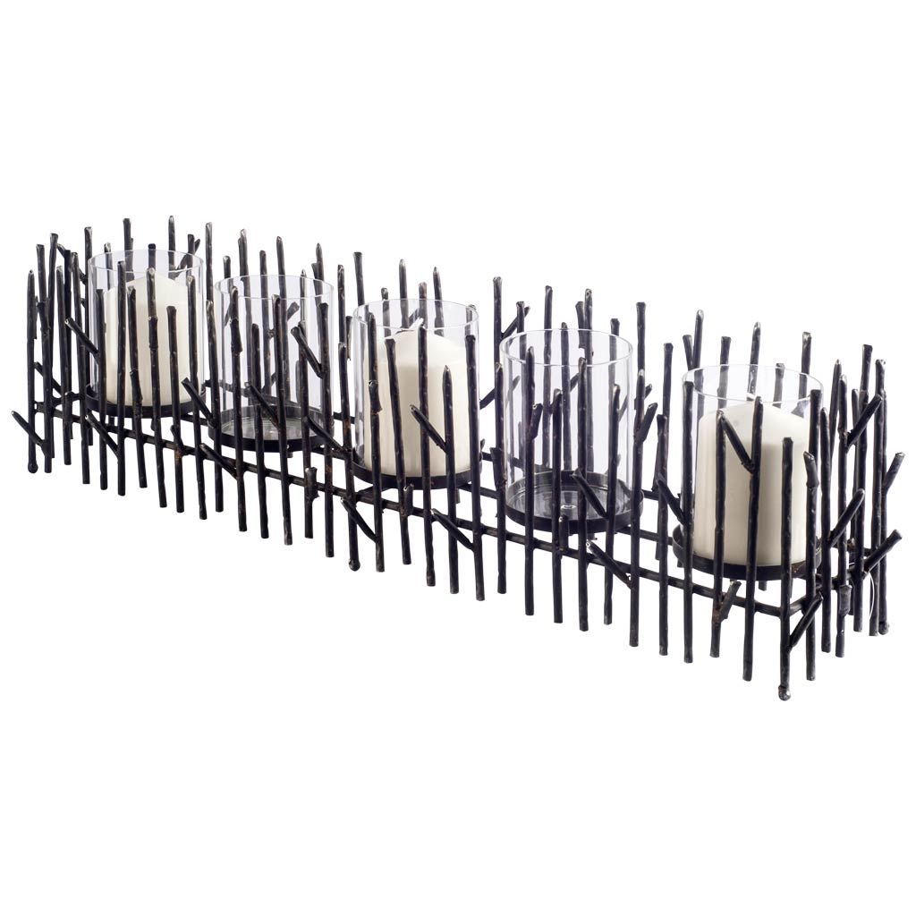 Mondavi Dark Metal Twigs Table Candle Holder from Mercana - Luna Furniture