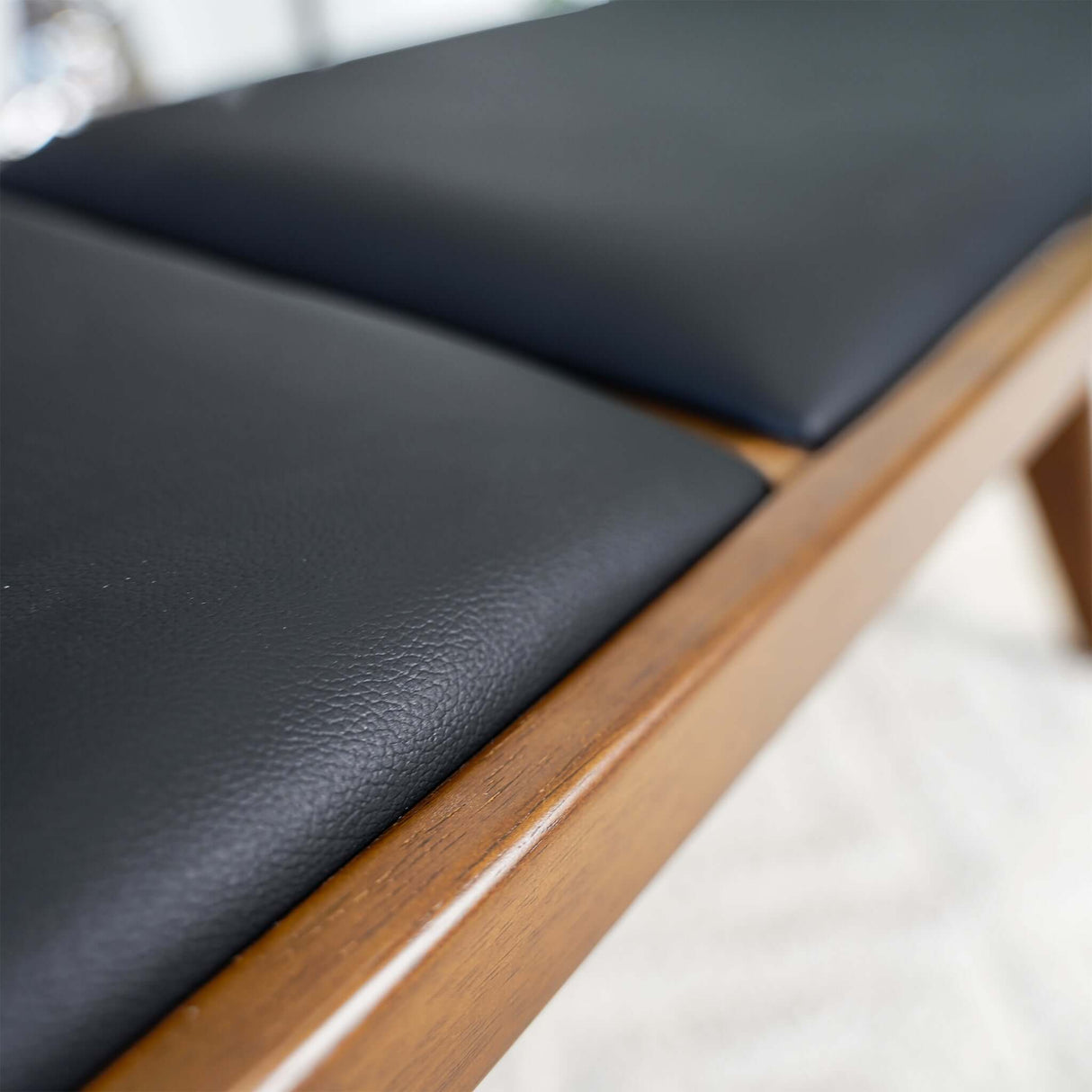 Keira Black Vegan Leather Bench from Ashcroft Furniture - Luna Furniture