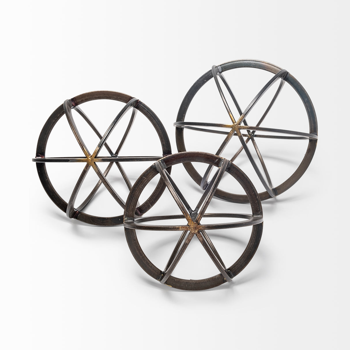 Galenna I (Small) 8L x 8W Black Metal Circular Decorative Orb from Mercana - Luna Furniture