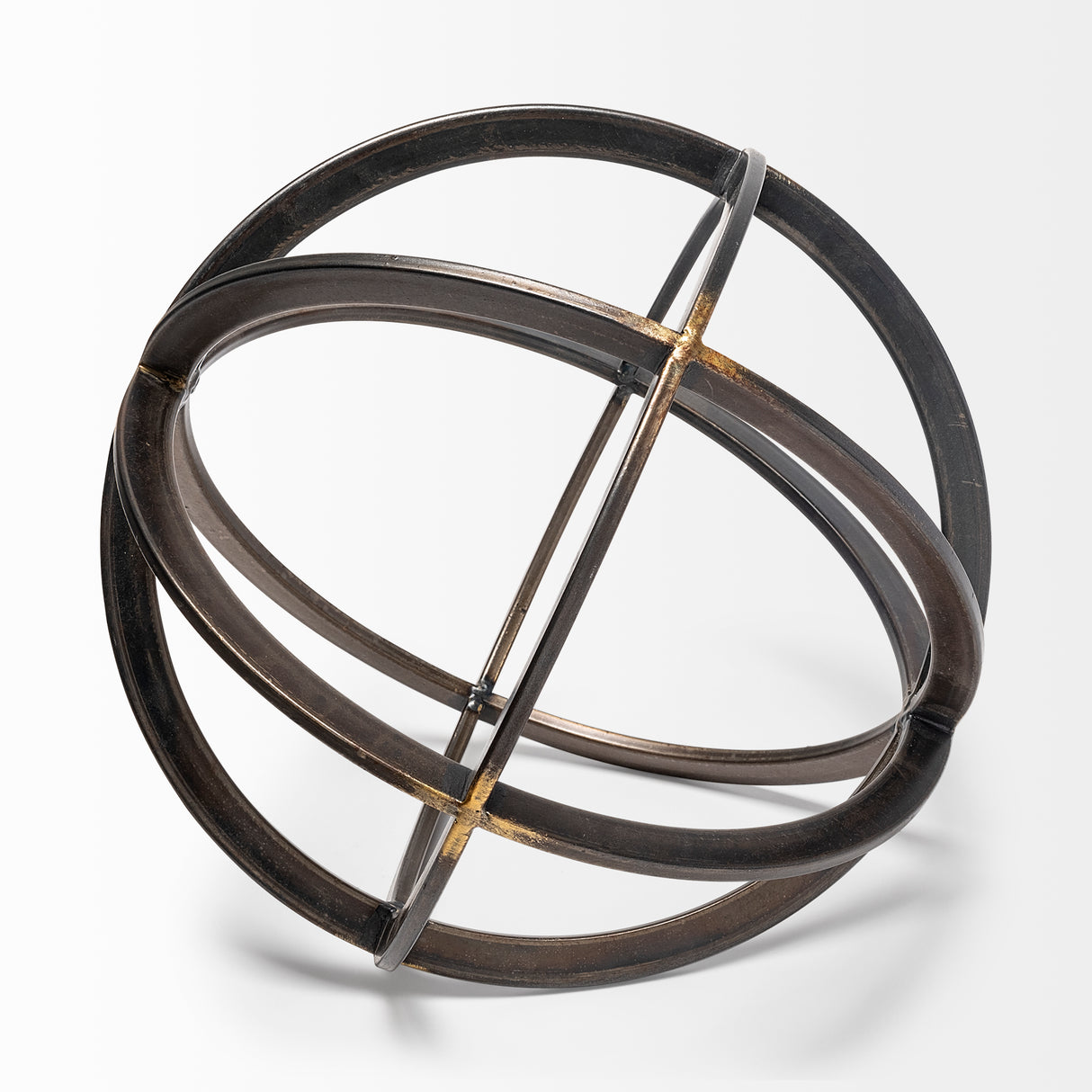 Galenna III (Large) 10L x 10W Black Metal Circular Decorative Orb from Mercana - Luna Furniture