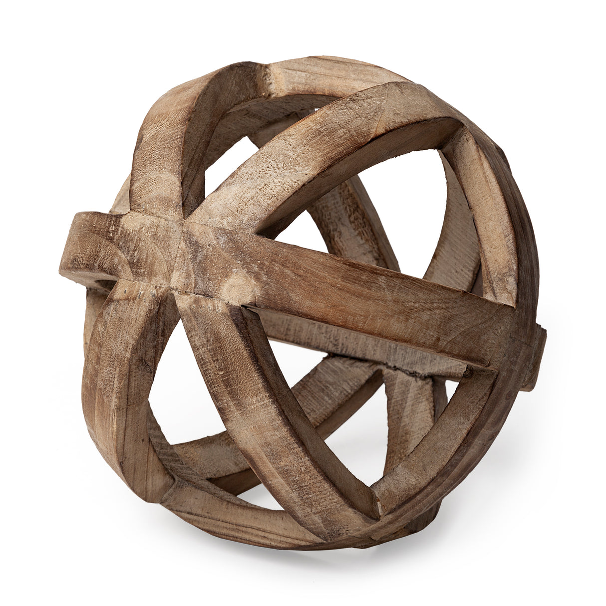 Tibik 8L x 8W Natural Wooden Orb from Mercana - Luna Furniture