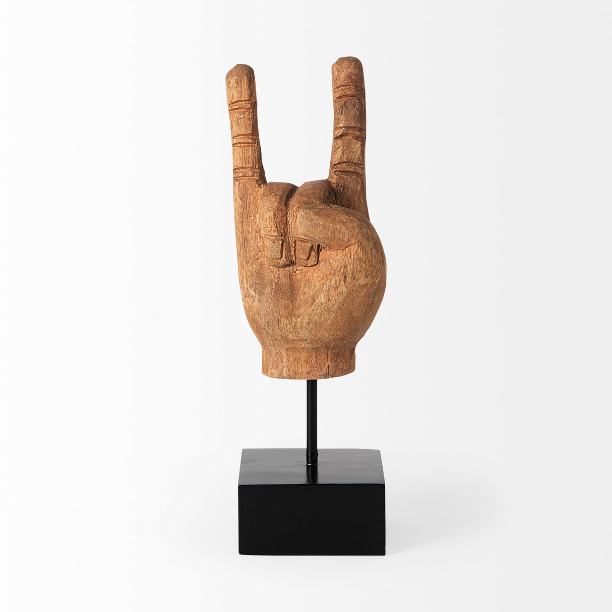 Saxum 4L x 4W Natural Wooden Carved Hang Loose Hand from Mercana - Luna Furniture