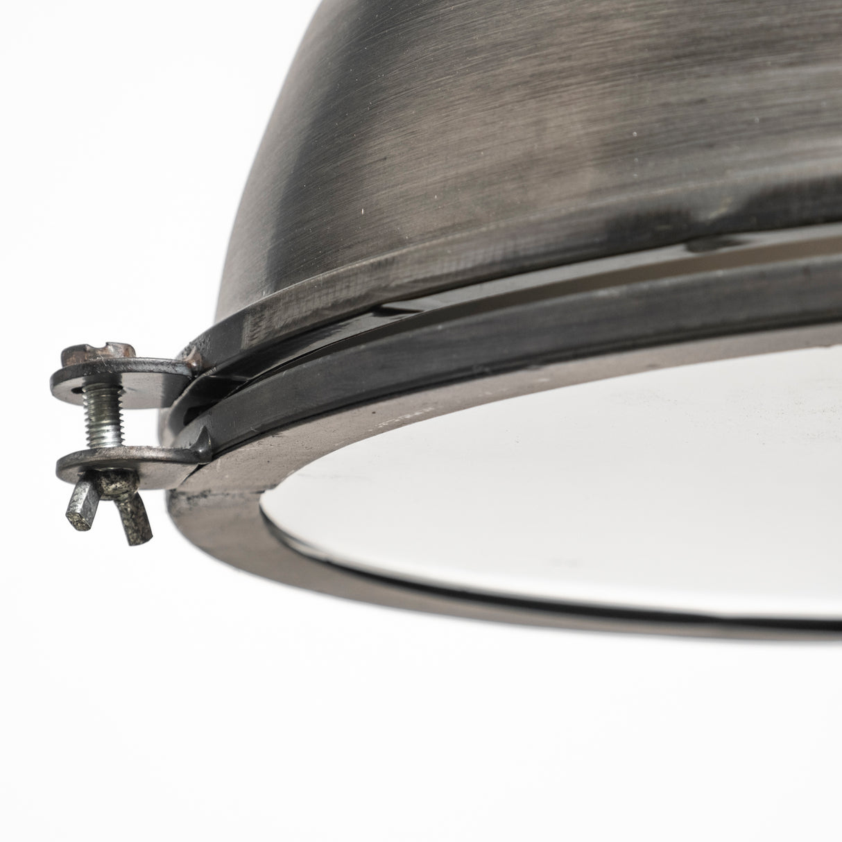 Bashaw I 17x20 Gray Toned Metal Dome Pendant Light from Mercana - Luna Furniture