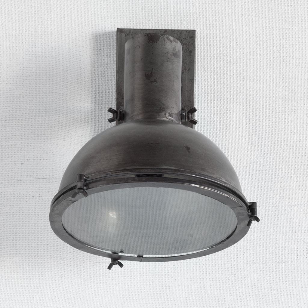 Taza 10.3x12 Gray Metal Dome Shade Wall Sconce from Mercana - Luna Furniture