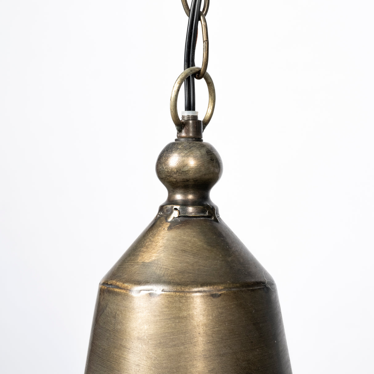 Tahla 14x 14.5 Gold Toned Metal Cage Pendant Light from Mercana - Luna Furniture