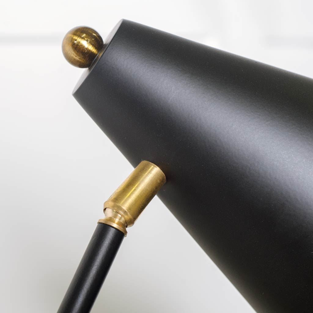 Fragon II(26"H) Black/Gold Metal Adjustable Cone Shade Table Lamp from Mercana - Luna Furniture
