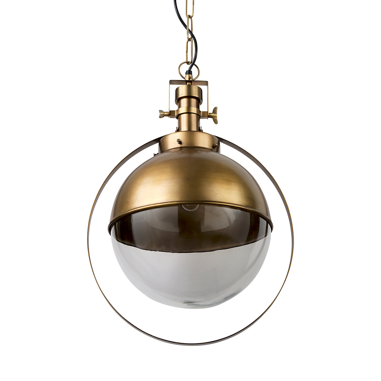 Leighton I 15x20 Gold Toned Metal Spherical Pendant Light from Mercana - Luna Furniture