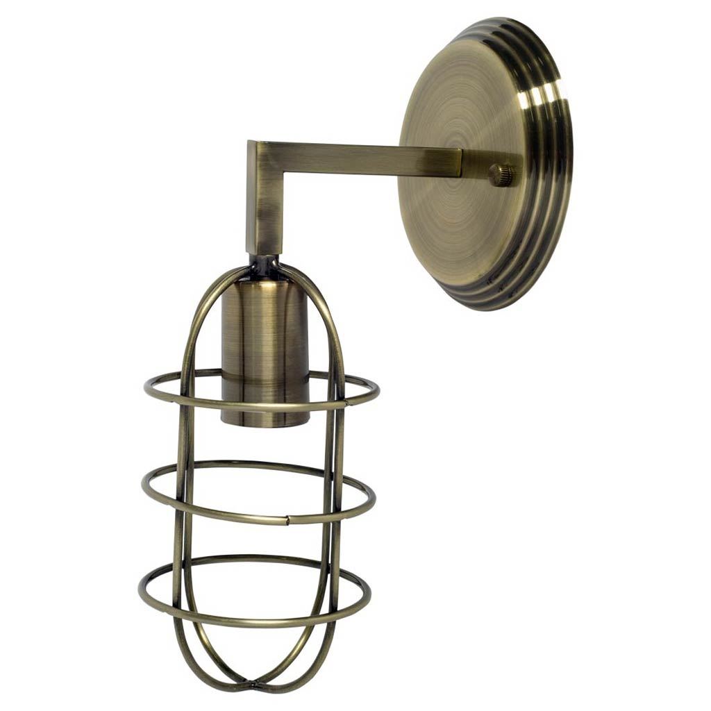 Hines II 6x14 Bronze Toned Metal Bulb Cage Wall Sconce from Mercana - Luna Furniture