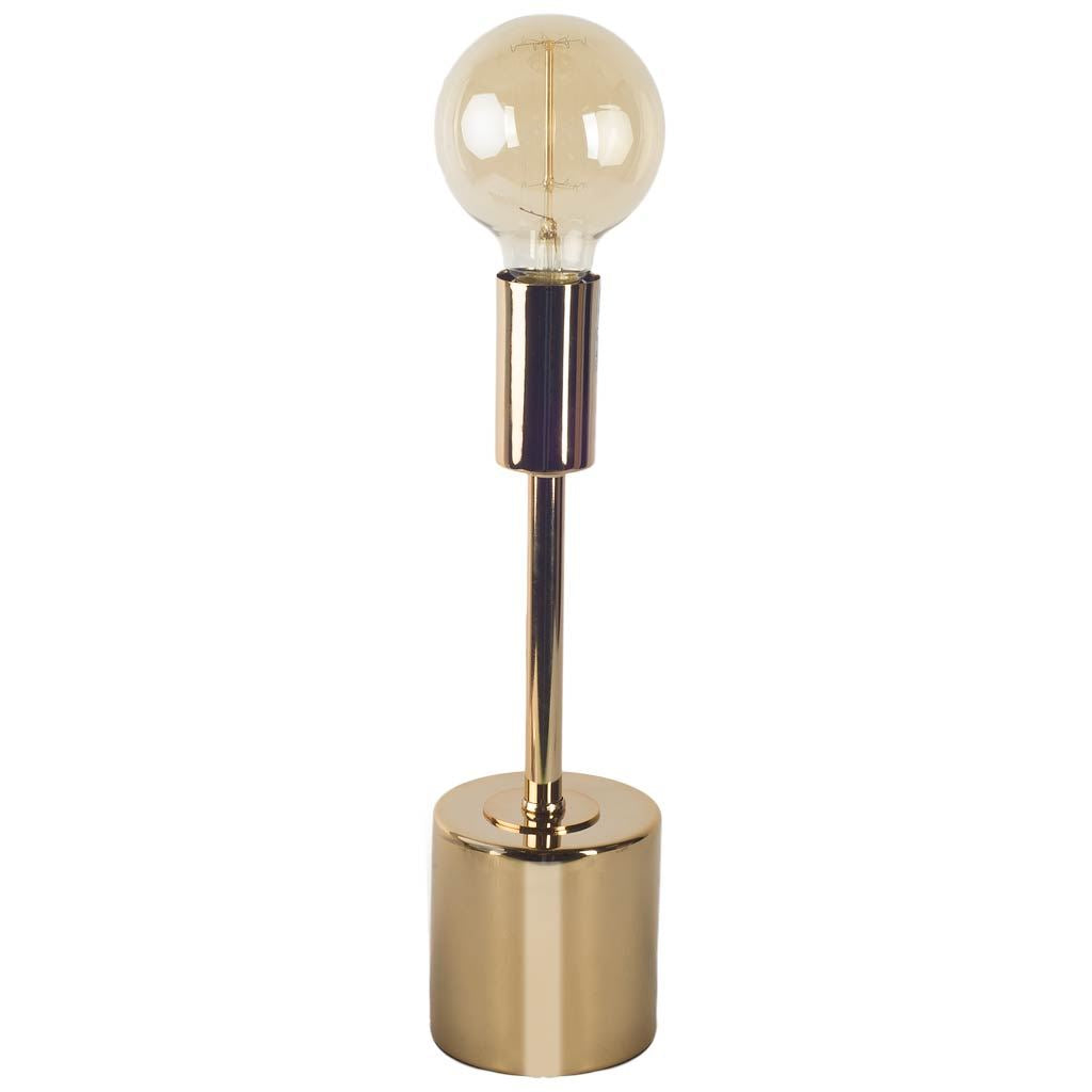 Mooney I (17.5"H) Metallic-Gold Metal Shade-less Table Lamp from Mercana - Luna Furniture