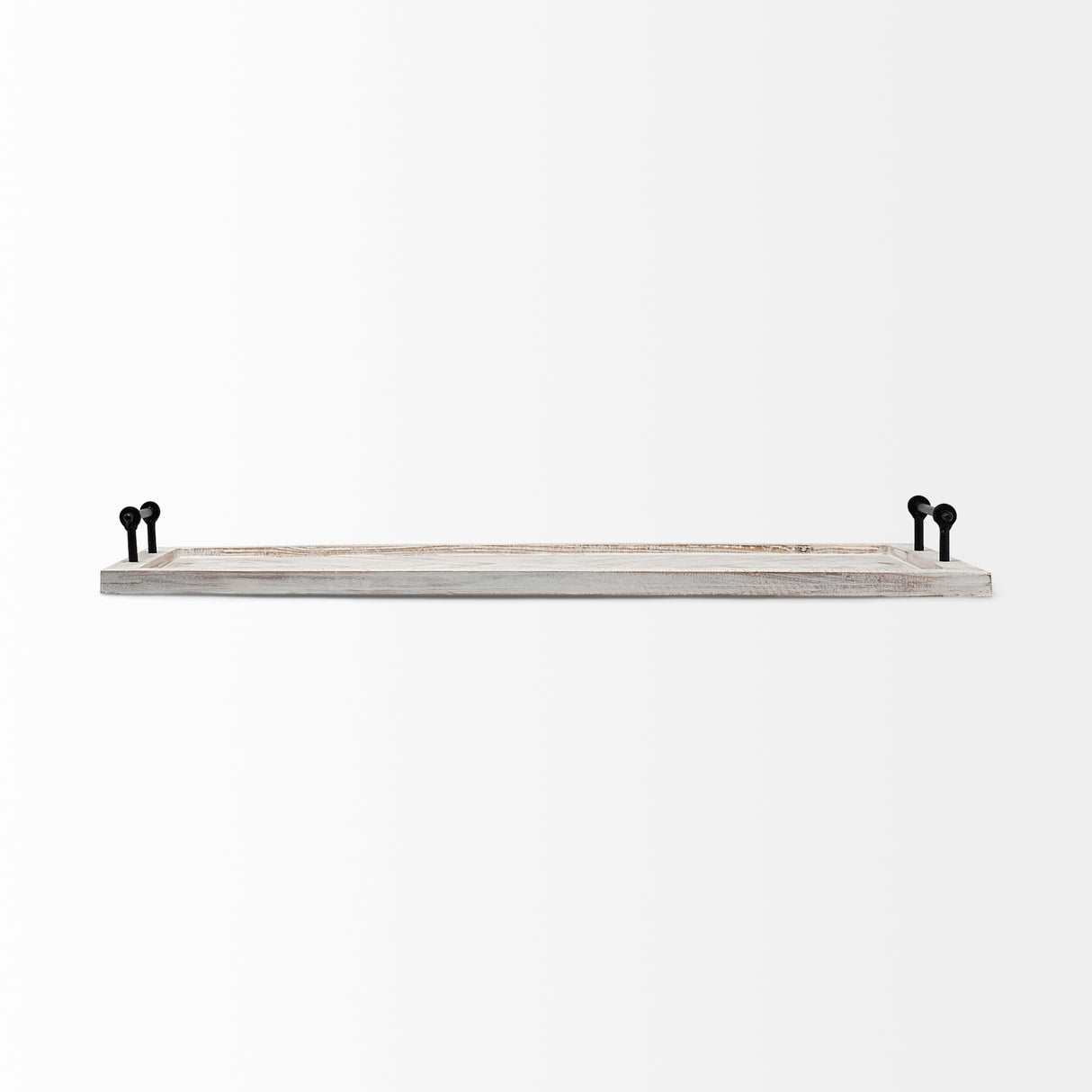 Alfred 35L x 16W Natural Wooden Herringbone Rectangular Tray from Mercana - Luna Furniture