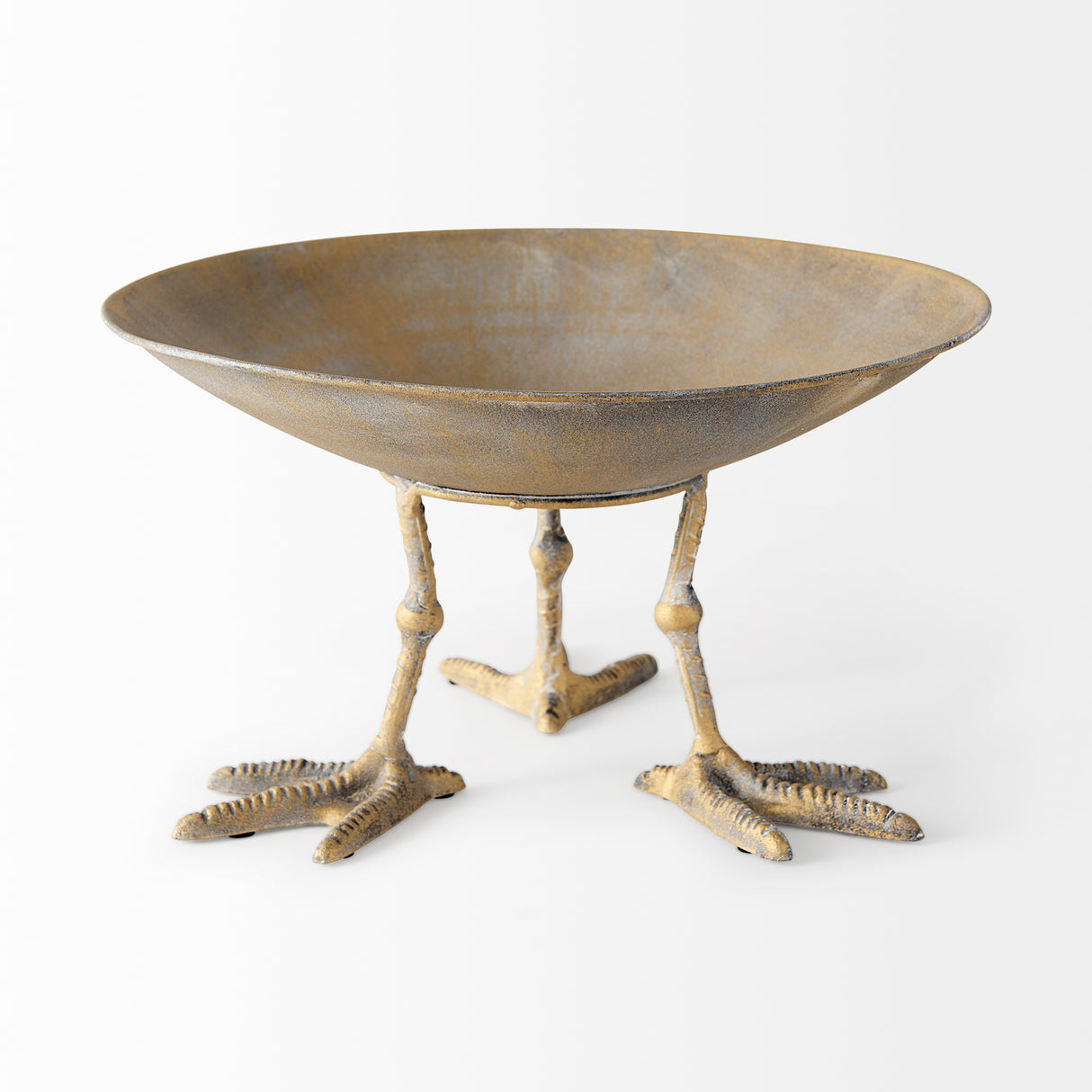 Chadwick II 13L x 13W Gold Metal Webbed Feet Bowl from Mercana - Luna Furniture