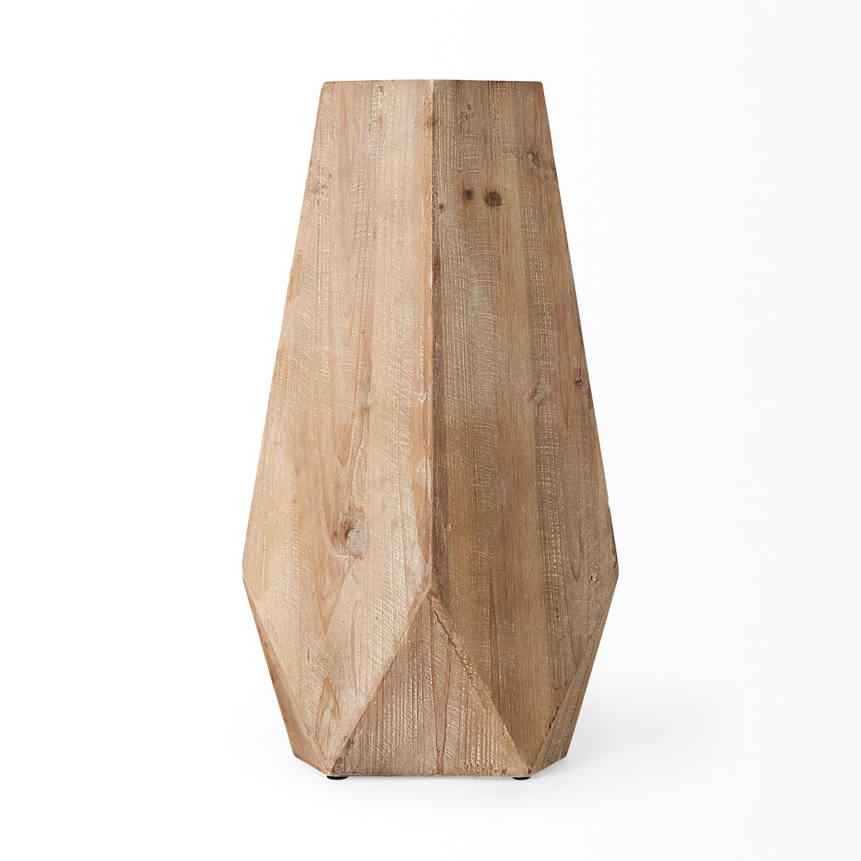 Allen I Large Natural Wooden Base Oval Vase from Mercana - Luna Furniture