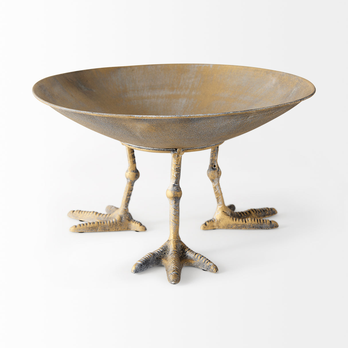 Chadwick II 13L x 13W Gold Metal Webbed Feet Bowl from Mercana - Luna Furniture