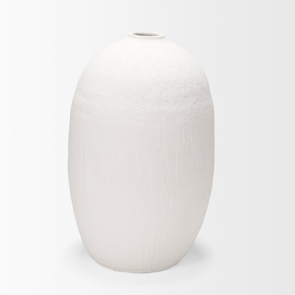 Karakum II Large White Textured Ceramic Vase from Mercana - Luna Furniture