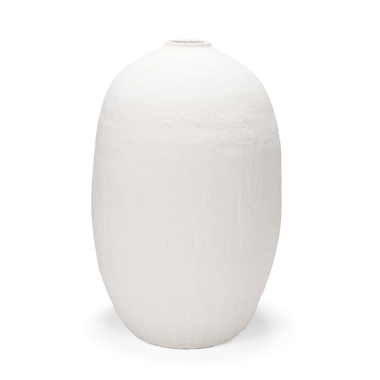Karakum II Large White Textured Ceramic Vase from Mercana - Luna Furniture