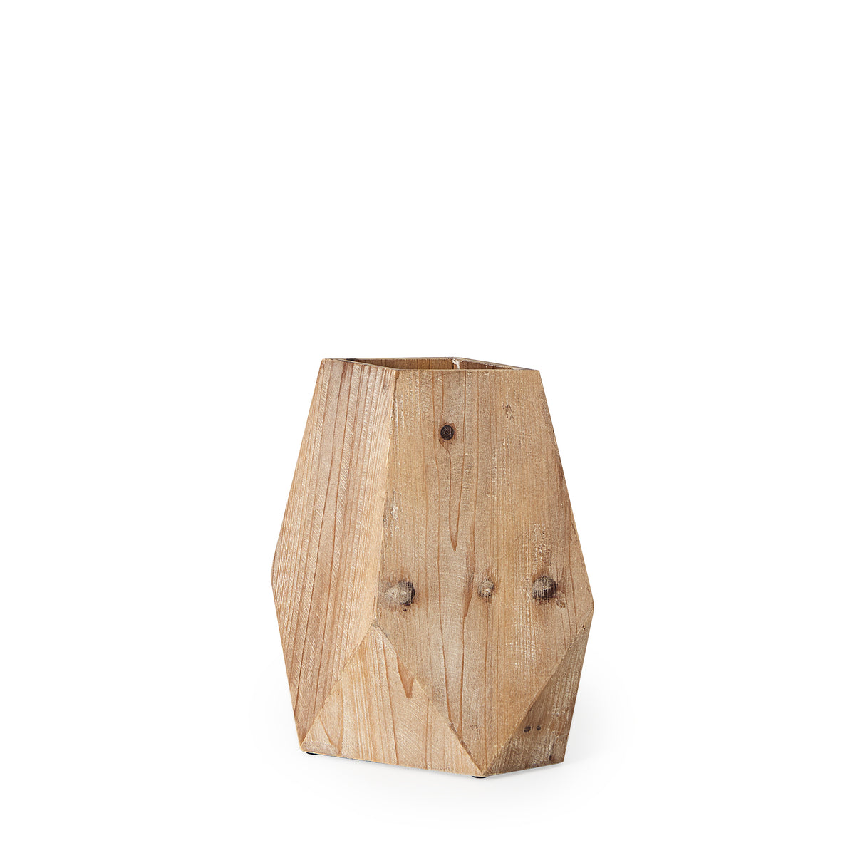 Allen III Tall Natural Wooden Base Oval Vase from Mercana - Luna Furniture
